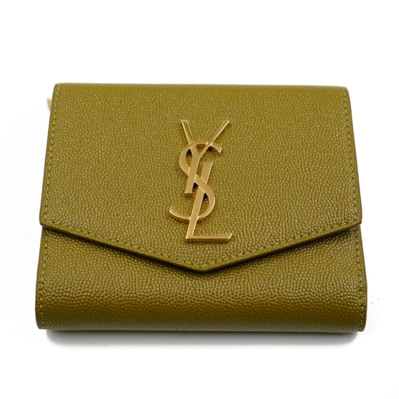 YSL Uptown Compact Wallet in Grain De Poudre Embossed Leather Excellent Conditio - Picture 4 of 16